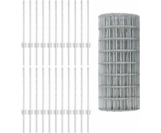 Euro tvoros su stulpu 50 x 0,6 m Galvanizuotas plienas