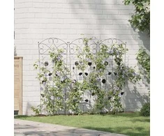 Sodo tvora 3 pcs Juoda 110,5 x 42,5 cm Plienas