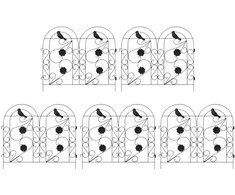 Sodo tvora 5 pcs Juoda Plienas