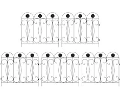 Sodo tvora 5 pcs Juoda Plienas