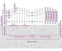 Sodo tvora Woerden Pilka 240 x 115 cm