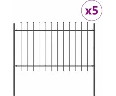 Sodo tvora 5 pcs Pilka 8,5 x 1 m Miltelinis plienas