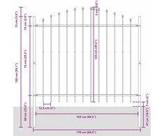 Sodo tvora 8 pcs Pilka 170 x 165 cm