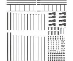 Sodo tvora 4 pcs Pilka 170 x 225 cm