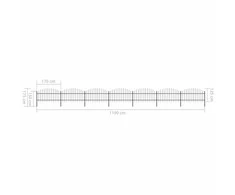 Sodo tvora su iečių viršug., juoda, (1-1,25)x11,9m, plienas