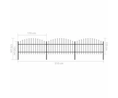 Sodo tvora su iečių viršug., juoda, (1-1,25)x5,1m, plienas