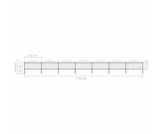 Sodo tvora su iečių viršug., juoda, (1,25-1,5)x11,9m, plienas