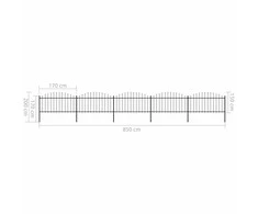 Sodo tvora su iečių viršug., juoda, (1,25-1,5)x8,5m, plienas