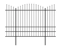 Sodo tvora su iešmeliais, plienas, 1781,5x200cm, juoda