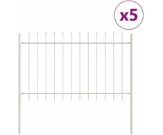 Sodo tvora 5 pcs Balta 8,5 x 0,8 m Miltelinis plienas
