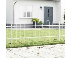Sodo tvora 9 pcs Balta 15,3 x 0,6 m Miltelinis plienas