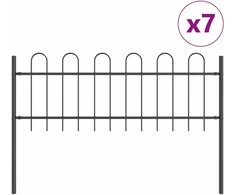 Sodo tvora 7 pcs Pilka 11,9 x 0,6 m Miltelinis plienas
