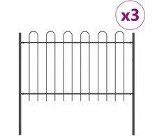Sodo tvora BOXTEL 3 vnt. 5,1 x 1,2 m Miltelinis plienas Pilka