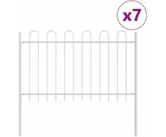 Sodo tvora 7 pcs Balta 11,9 x 1 m Miltelinis plienas