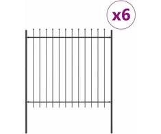 Sodo tvora 6 pcs Pilka 10,2 x 1,5 m Miltelinis plienas