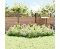 Sodo tvora su kuoliukais 24 pcs 115 x 30 cm Mesh Sidabrinė