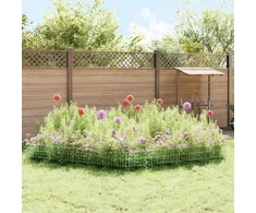 Sodo tvora su kuoliukais 24 pcs 95 x 30 cm Mesh Sidabrinė
