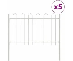 Sodo tvora 5 pcs Balta 8,5 x 0,8 m Miltelinis plienas