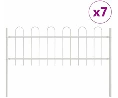 Sodo tvora 7 pcs Balta 11,9 x 0,6 m Miltelinis plienas