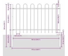 Sodo tvora 5 pcs Pilka 8,5 x 1 m Miltelinis plienas