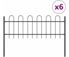 Sodo tvora 6 pcs Pilka 10,2 x 0,6 m Miltelinis plienas