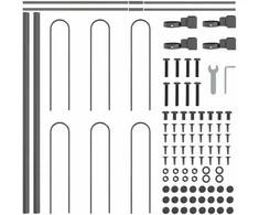 Sodo tvora 6 pcs Pilka 10,2 x 0,6 m Miltelinis plienas