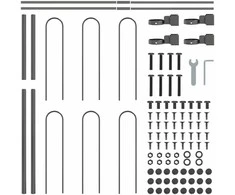 Sodo tvora 7 pcs Pilka 11,9 x 1,2 m Miltelinis plienas
