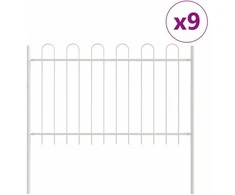 Sodo tvora 9 pcs Balta 15,3 x 1 m Miltelinis plienas