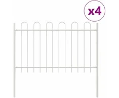 Sodo tvora 4 pcs Balta 6,8 x 0,8 m Miltelinis plienas