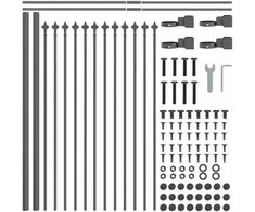Sodo tvora 6 pcs Pilka 10,2 x 0,6 m Miltelinis plienas