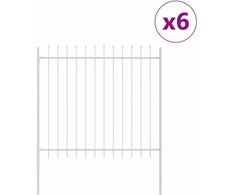 Sodo tvora 6 pcs Balta 10,2 x 1,5 m Miltelinis plienas
