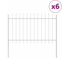Sodo tvora 6 pcs Balta 10,2 x 1,2 m Miltelinis plienas