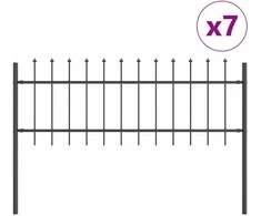 Sodo tvora 7 pcs Pilka 11,9 x 0,8 m Miltelinis plienas