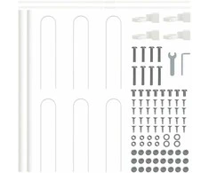 Sodo tvora 5 pcs Balta 8,5 x 0,6 m Miltelinis plienas