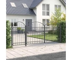 Sodo tvorelės vartai su arkiniu viršumi Assen Pilka Plienas