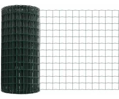 Euro tvoros su stulpu 10 x 0,8 m PVC dengtas plienas Žalia