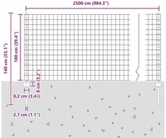Euro tvoros su stulpu 25 x 1 m PVC dengtas plienas Žalia