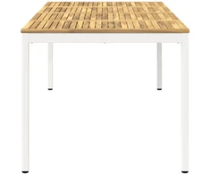 Sodo vakarienės stalas Balta 196 x 100,5 x 75 cm