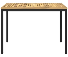 Sodo vakarienės stalas Balta ir juoda 108,5 x 55 x 75 cm