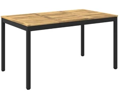 Sodo vakarienės stalas Balta ir juoda 141 x 80,5 x 75 cm