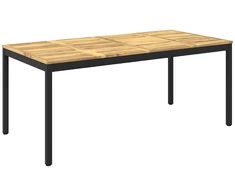 Sodo vakarienės stalas Balta ir juoda 180 x 88,5 x 75 cm
