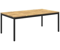 Sodo vakarienės stalas Balta ir juoda 196 x 100,5 x 75 cm