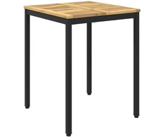 Sodo vakarienės stalas Balta ir juoda 60 x 60,5 x 75 cm