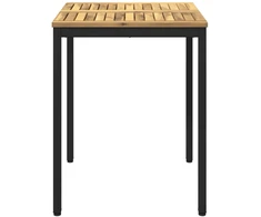 Sodo vakarienės stalas Balta ir juoda 60 x 60,5 x 75 cm
