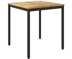 Sodo vakarienės stalas Balta ir juoda 70 x 68,5 x 75 cm