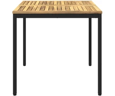 Sodo vakarienės stalas Balta ir juoda 80 x 80,5 x 75 cm