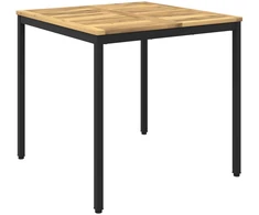 Sodo vakarienės stalas Balta ir juoda 80 x 80,5 x 75 cm