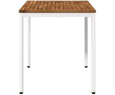 Sodo vakarienės stalas Natūrali ir Balta 70 x 68,5 x 75 cm