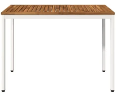 Sodo vakarienės stalas Natūrali ir Balta 108,5 x 55 x 75 cm