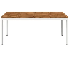 Sodo vakarienės stalas Natūrali ir Balta 180 x 88,5 x 75 cm